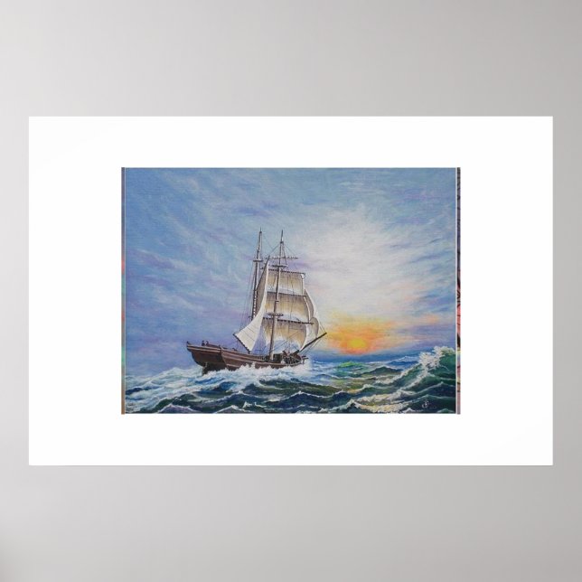 Poster Brigantine Em Mares Vivos (Frente)