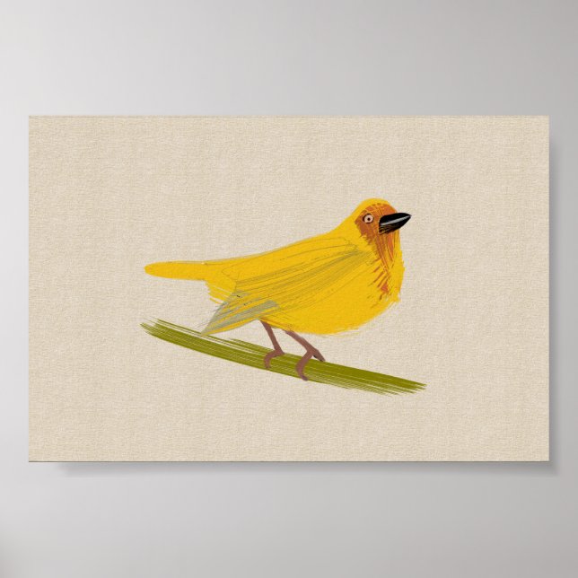 Poster Bright African Bird Weaver (Frente)