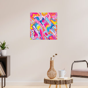 Poster Bright Colorida Abstrato Art