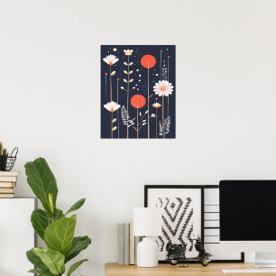 Poster Bright Floral abstrato Art