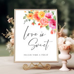 Poster Bright Flower Citrus Slice Bridal Love é Sweet<br><div class="desc">Para mais personalização,  clique em "Personalizar este modelo" e,  em seguida,  em "Editar usando a Ferramenta Design". Na moda fácil de usar modelos de casamento,  mais itens disponíveis na loja (convites,  rsvp,  cartas de agradecimento,  papelaria e decoração). Se precisar de ajuda ou itens correspondentes,  entre em contato comigo.</div>
