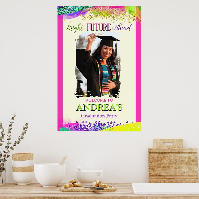Poster Bright Future Ahead Graduation Party (Cozinha)