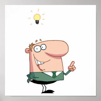 Poster Bright Idea Business Man