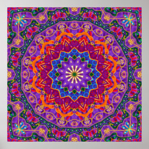 Pôster Bright India Mandala