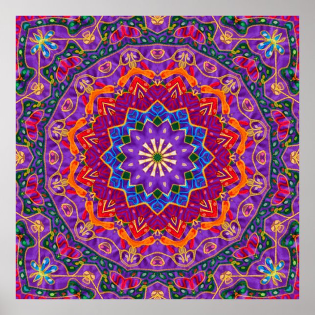 Pôster Bright India Mandala (Frente)
