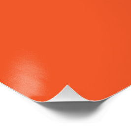 Pôster Bright Orange Minimalist Solid Background