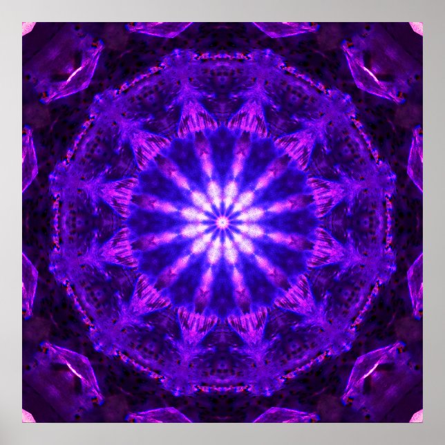 Poster Bright Purple Mandala (Frente)
