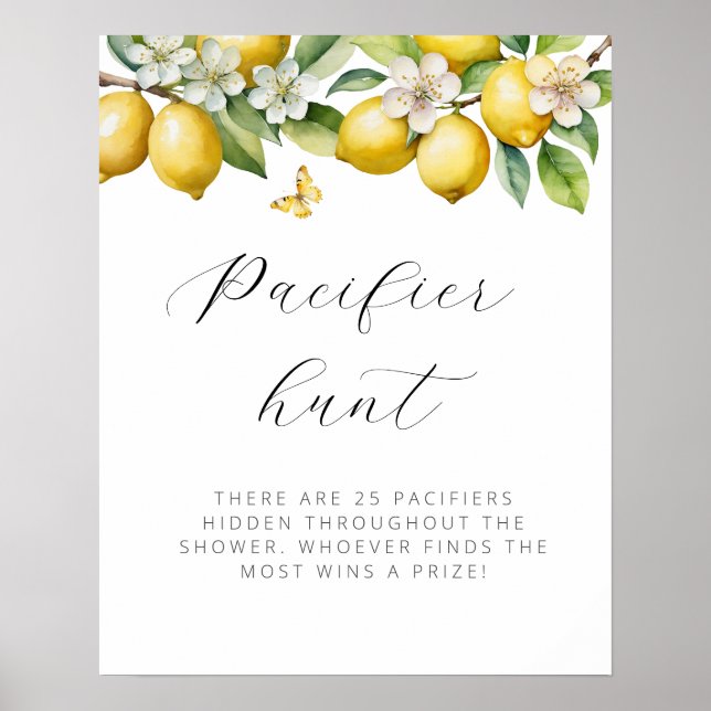 Poster Bright Summer Lemon Chá de fraldas Pacifier Hunt (Frente)