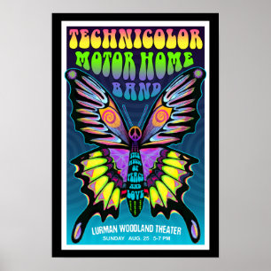 Poster Bright TMH Psychedelic Butterfly Lurman Concert