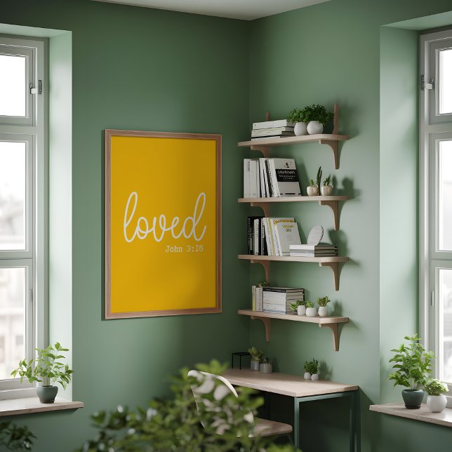 Poster Bright Yellow Faith Cote minimalista (Criador carregado)