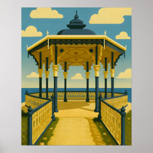 Poster Brighton Bandstand - Arquitetura Costeira