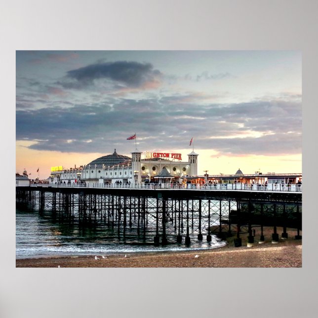 Poster Brighton Pier Sunset (Frente)