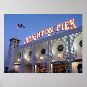 Poster Brighton Pier, Sussex, Reino Unido
