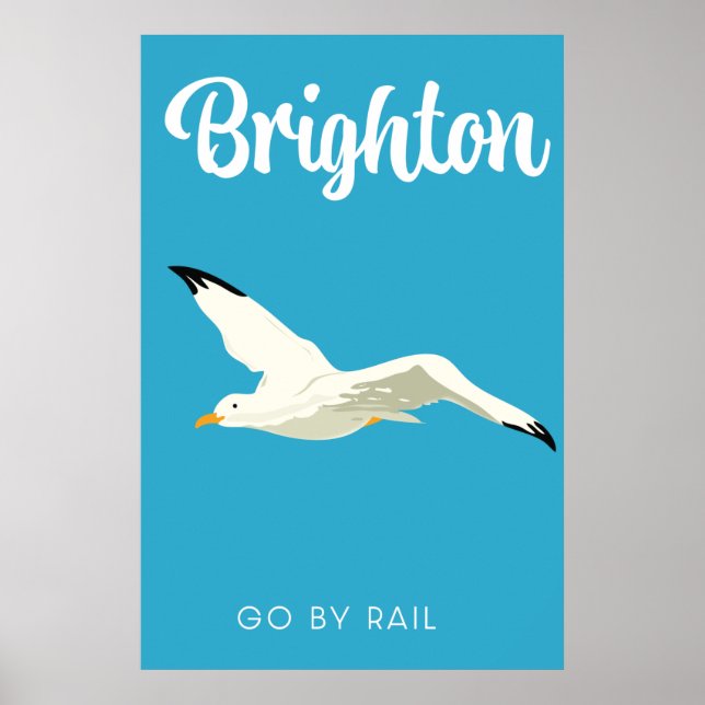 Poster Brighton viagens vintage art (Frente)