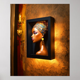 Poster "Brilhância tranquila: Arte em Parede 3D