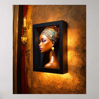 Poster "Brilhância tranquila: Arte em Parede 3D