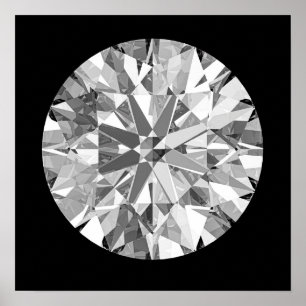 Poster Brilhante de cauda do Diamant blanc -