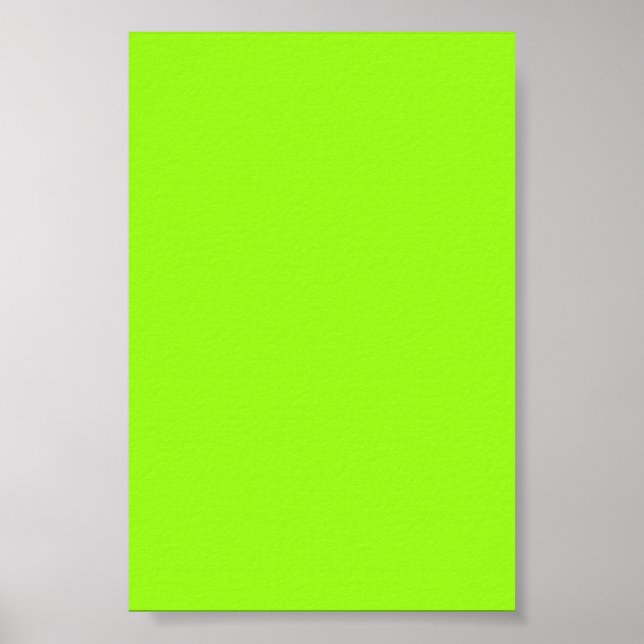 Poster Brilhante Neon Chartreuse - Visão geral em um Post (Frente)