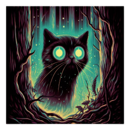 Pôster Brilhante Noite Enigmática