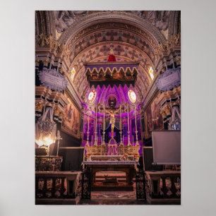 Poster Brilho Barroco: O Altar da Quaresma de Naxxar