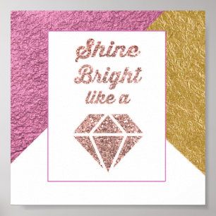 Poster Brilho brilhante como um diamante