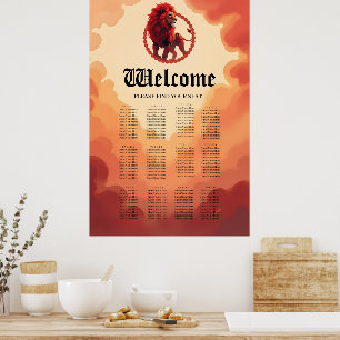 Poster Brilho Carmesim Profundo – O Leão do Destino Arden