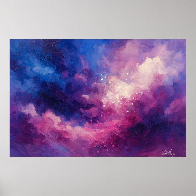 Poster Brilho Celestial Abstrato (Frente)