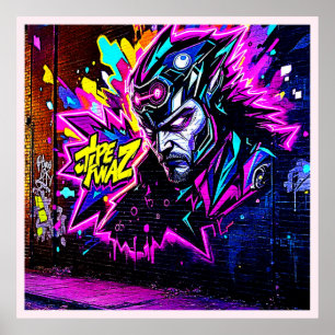 Poster Brilho da Arte da Rua Vibrante