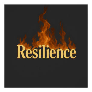 Pôster Brilho de Fogo de Resiliência