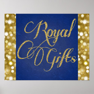 Poster Brilho de Gifts Gold & evento reais dos azuis