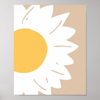 Poster Brilho de Girassol – Arte Minimalista de Flores pa