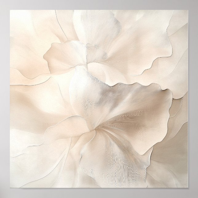 Poster Brilho de Pétala Harmonia – Abstrato Orgânico #2 (Frente)