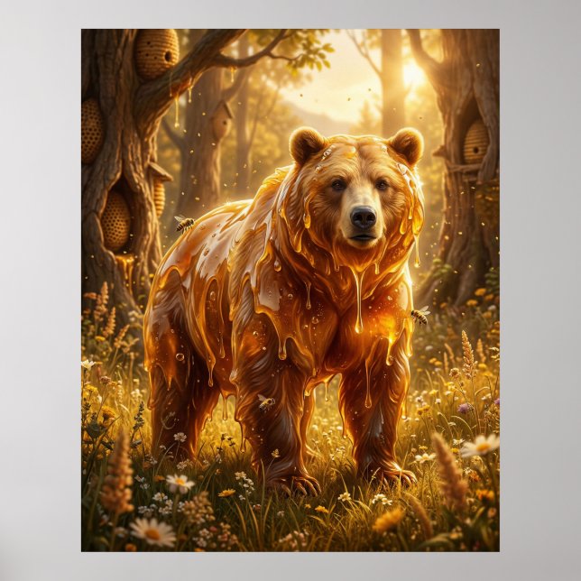 Poster Brilho do Prado do Urso Meloso (Frente)