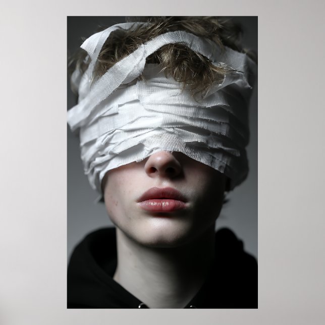 Poster Brilho Dourado Melanina Feroz Close-Up (Frente)