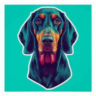Pôster Brilho Leal – Arte Pop Vibrante do Bluetick Coonho