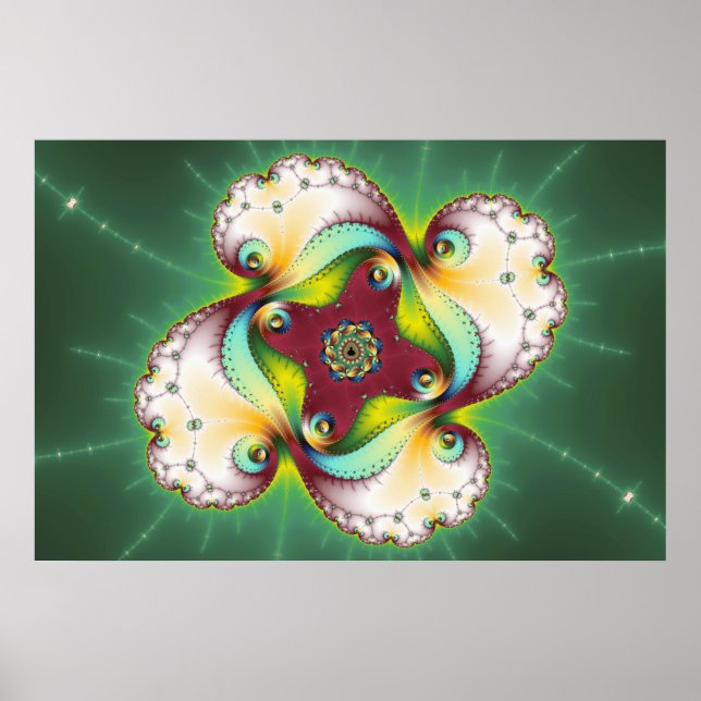 Pôster Brilho Sublável - Arte Fractal (Frente)