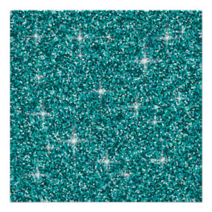 Pôster Brilho teal iridescente