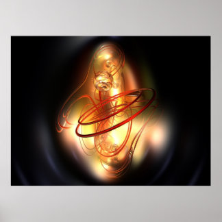 Poster Brilho vermelho-amarelo