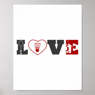 Poster Brincadeira de Badminton Mulheres Camisa Badminton