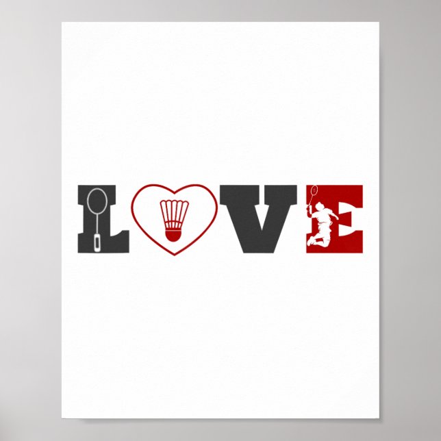 Poster Brincadeira de Badminton Mulheres Camisa Badminton (Frente)