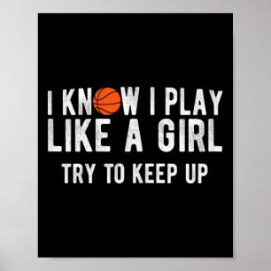 Poster Brincadeira De Basquete Como Uma Bola De Menina