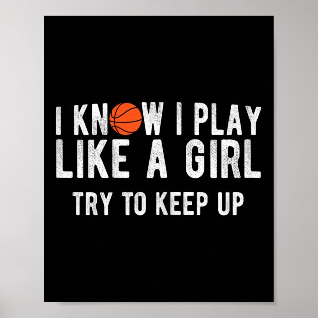 Poster Brincadeira De Basquete Como Uma Bola De Menina (Frente)