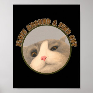 Poster Brincadeira engraçada e sarcástica sobre gata senh
