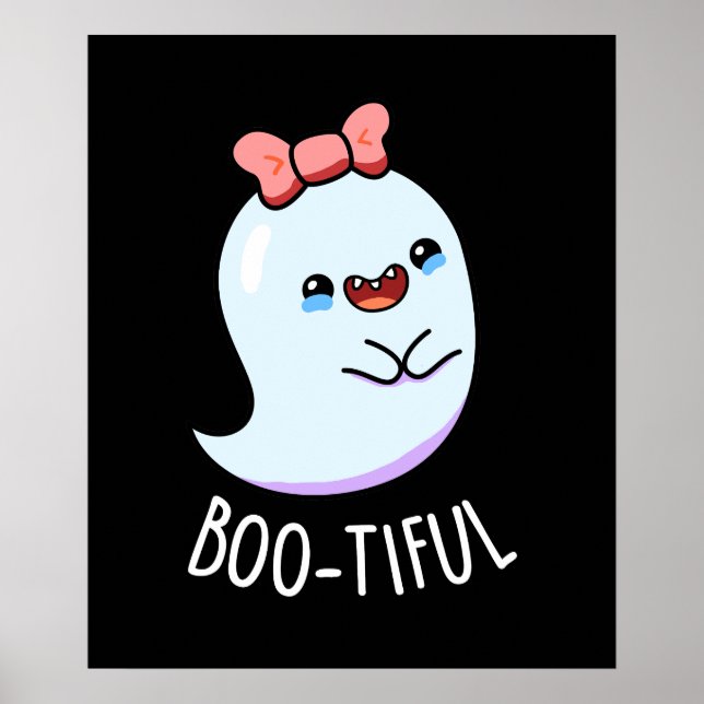Poster Brincadeira Engraçada, Girly Halloween Ghost Pun (Frente)