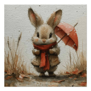 Pôster Brincadeiras de Coelho: Um Toque de Fantasia Bunny