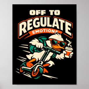 Poster Brincando Para Regular Emoções Patinete Ganso Dive