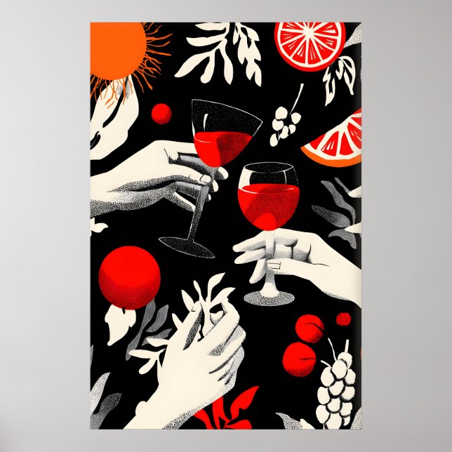 Poster Brinde à Vida Arte Impressa Cena de Brinde com (Frente)