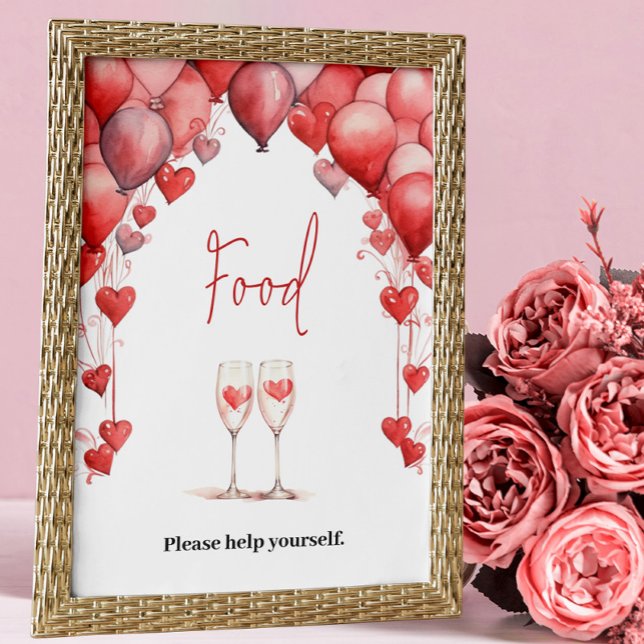 Poster Brinde ao Amor Querida Noiva Jantar de Comida Bar (Criador carregado)