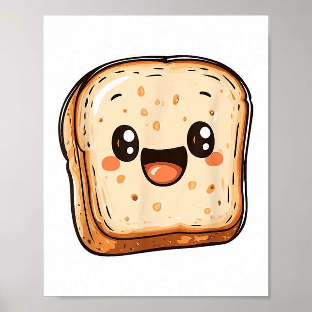 Poster Brinde de Sorriso de Pedra de Pão Feliz (Frente)