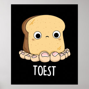 Poster Brinde Engraçado com Toes Pun Dark BG